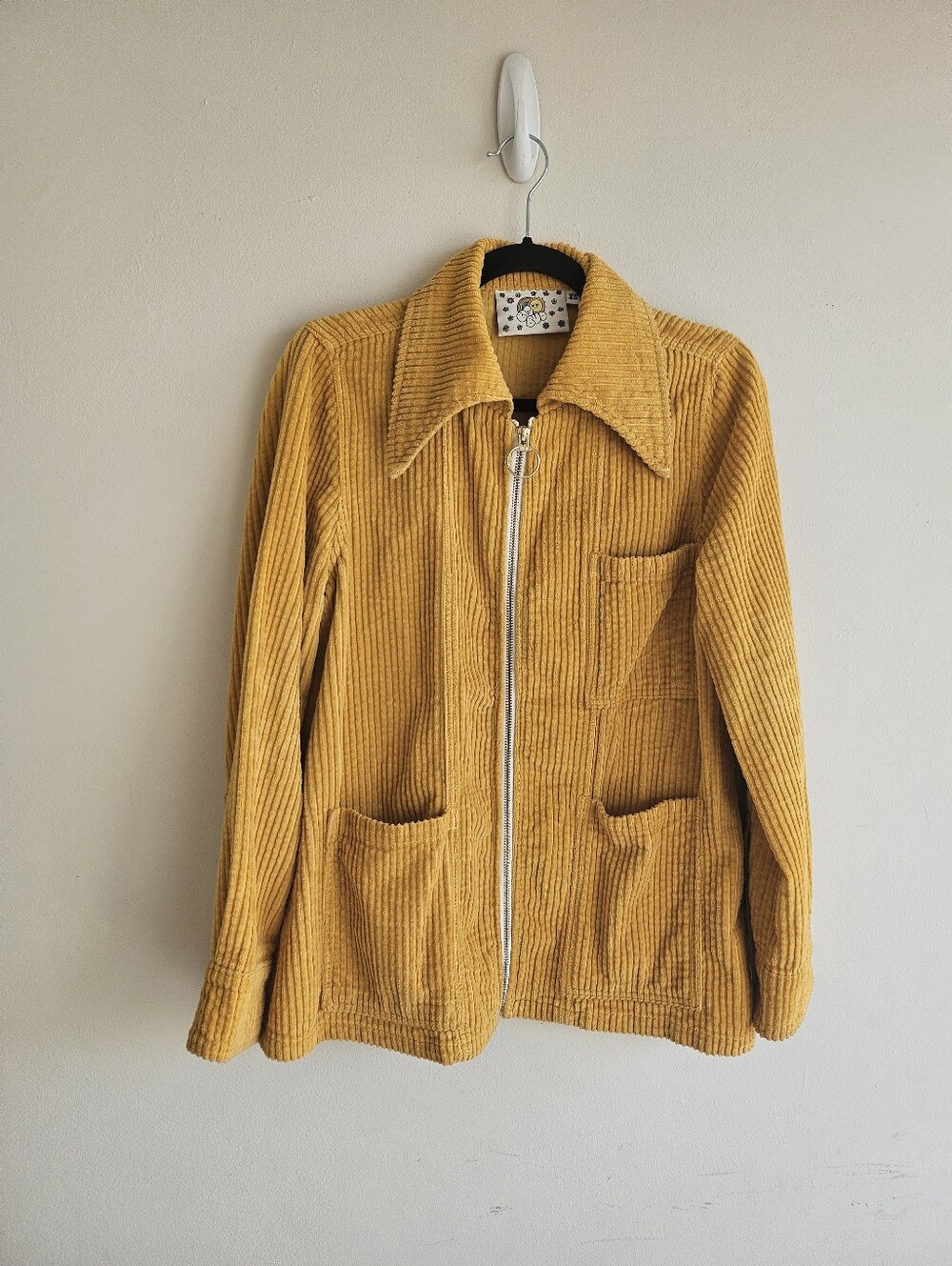 Big Bud Press Mustard Zip Up Corduroy Jacket 70's Style Xsmall